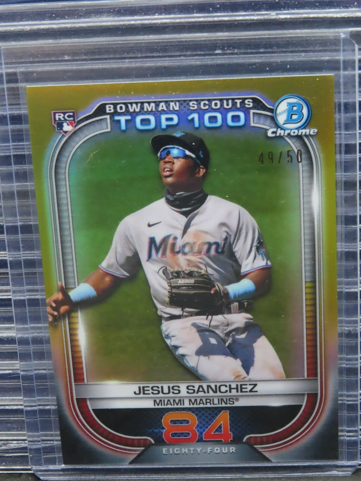 2021 Bowman Chrome Jesus Sanchez Gold Refractor Scouts Top 100 - Etsy
