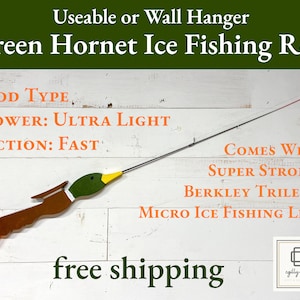 Duck Ice Fishing Rod / Pole - Free Shipping - Useable or Wall Hanger -  Grumpy Old Men