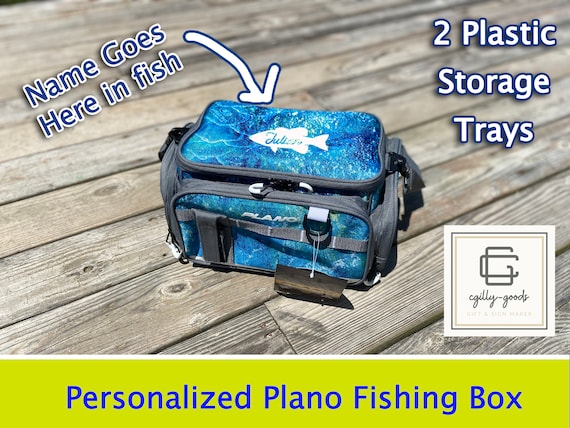 Personalized Plano Mossy Oak 3600 Blue Water Scales Soft Tackle