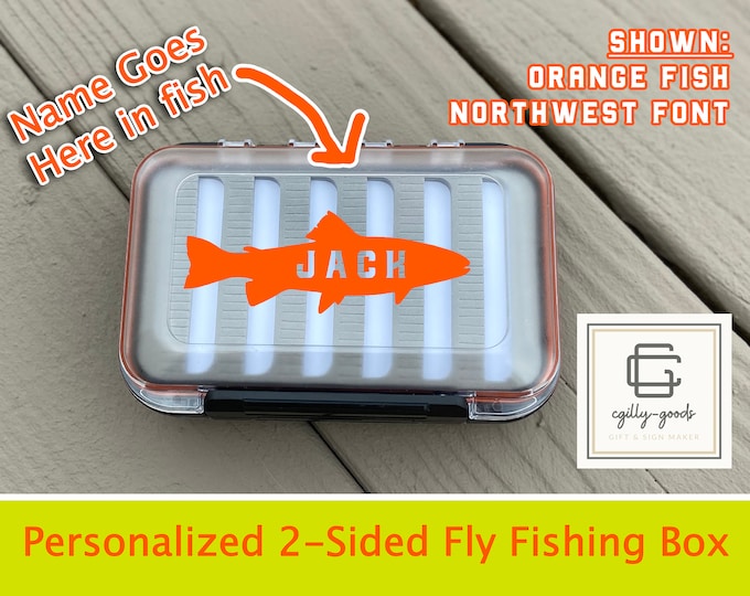 Personalized Fly Fishing Box, 2 Sided, Clear, Waterproof, Tough Etsy