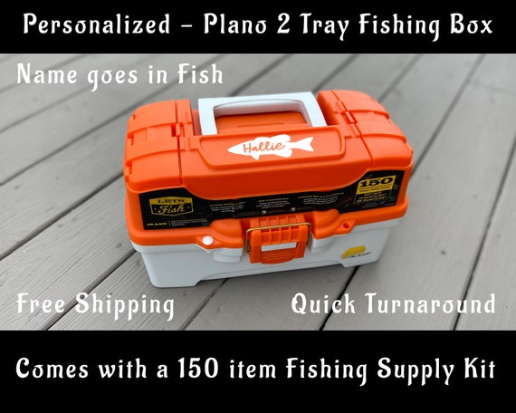 Personalized Plano 2 Tray Fishing Tackle Box With 70 Piece Tackle Not 150 -  Free Shipping - Etsy