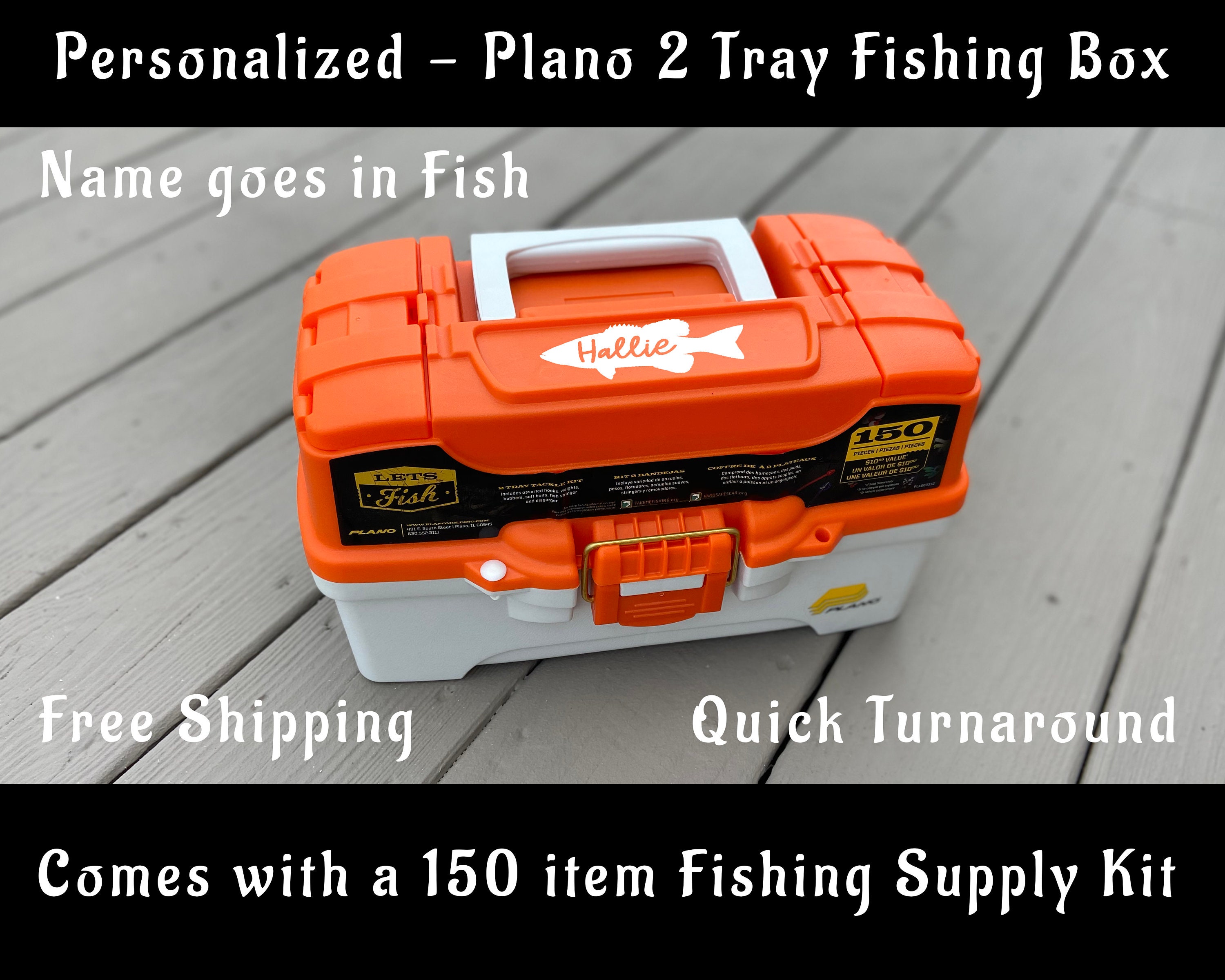 Personalized Plano 2 Tray Fishing Tackle Box With 70 Piece Tackle Not 150  Free Shipping -  Canada