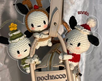 Breloque de sac Pochacco fait main personnalisé, ami de sac, cadeau de la Saint-Valentin porte-clés