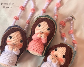 Cadeau de Pâques Amigurumi fait main personnalisé Vierge Marie au crochet pour elle