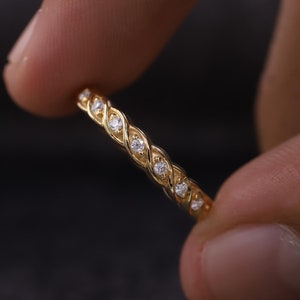 Infinity Full Eternity Band With Standard Decoration Ring for Her, Sterling Silver, Engagement Ring, Bridal Infinity Jewelry, Wedding Band