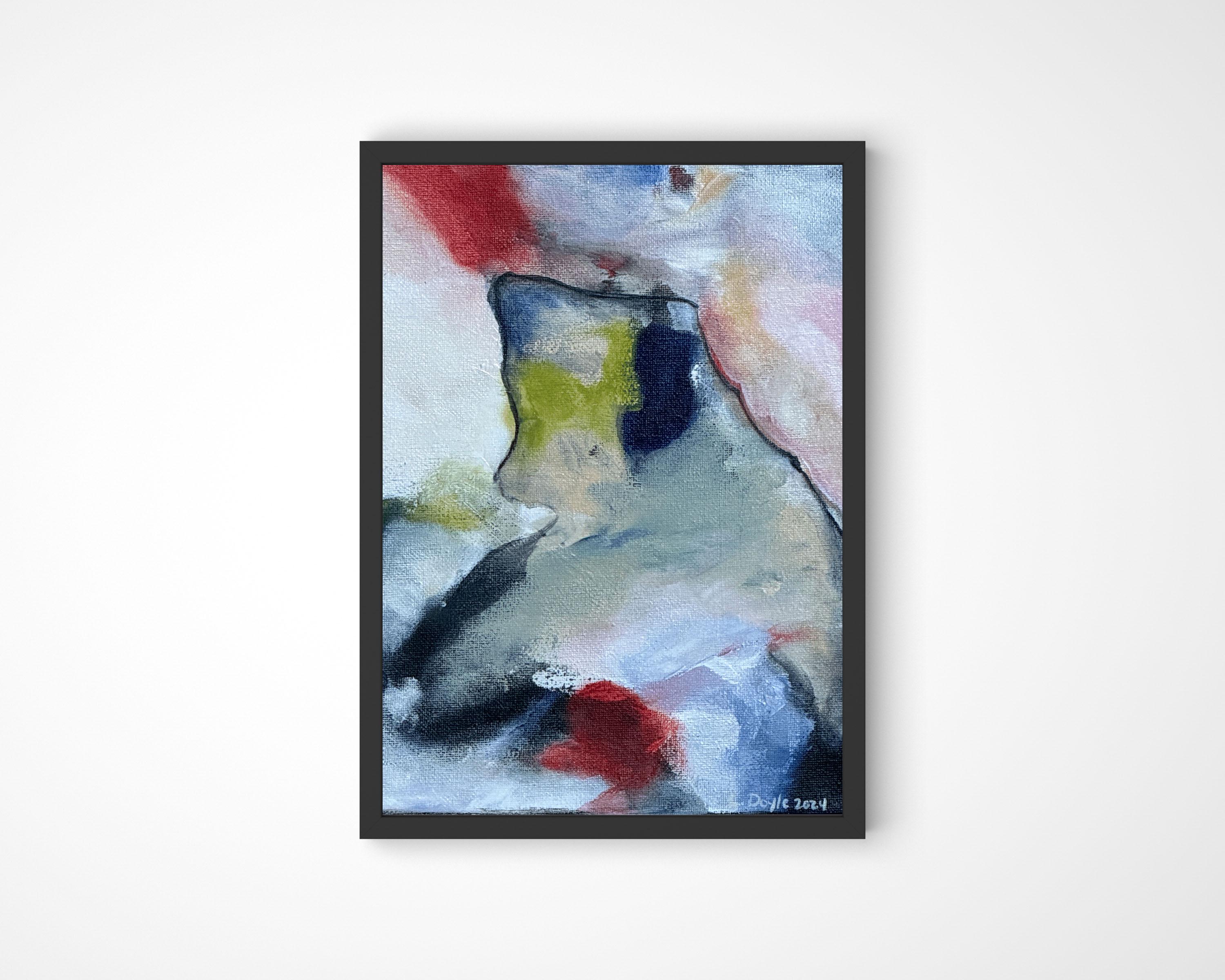 8 x 10 インチのオリジナルの小さな抽象現代アート、キャンバスの