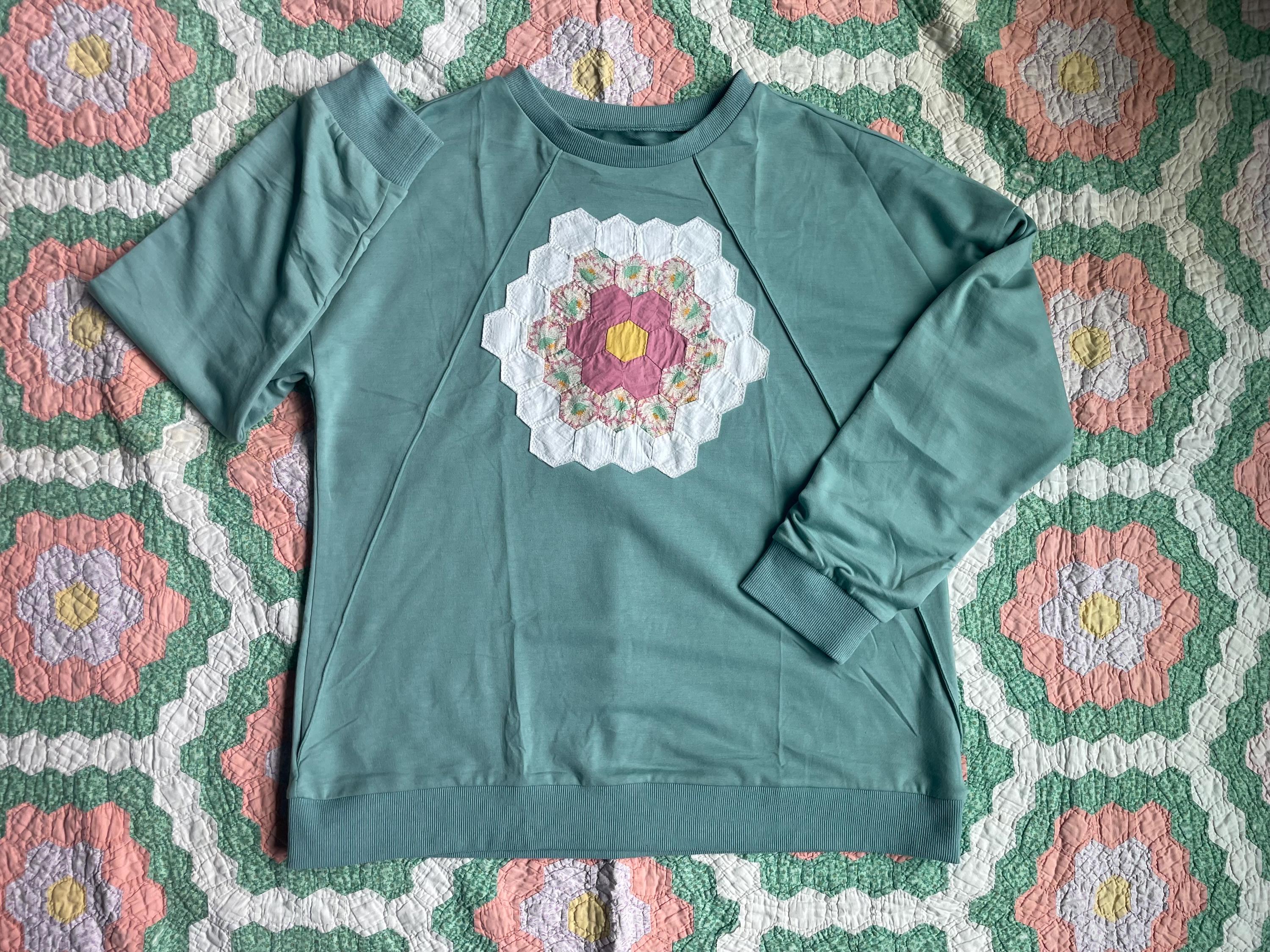 Antique quilt grandmothers flower garden - Etsy 日本