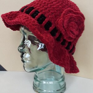 Crochet Velvet Hat