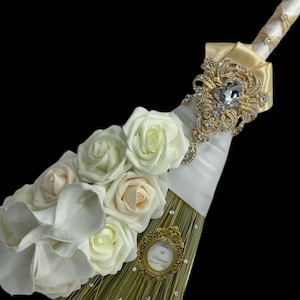 Customized Wedding Jumping broom l White l Cream l Blush l Traditional Wedding Broom Gift l Heirloom African American Heritage
