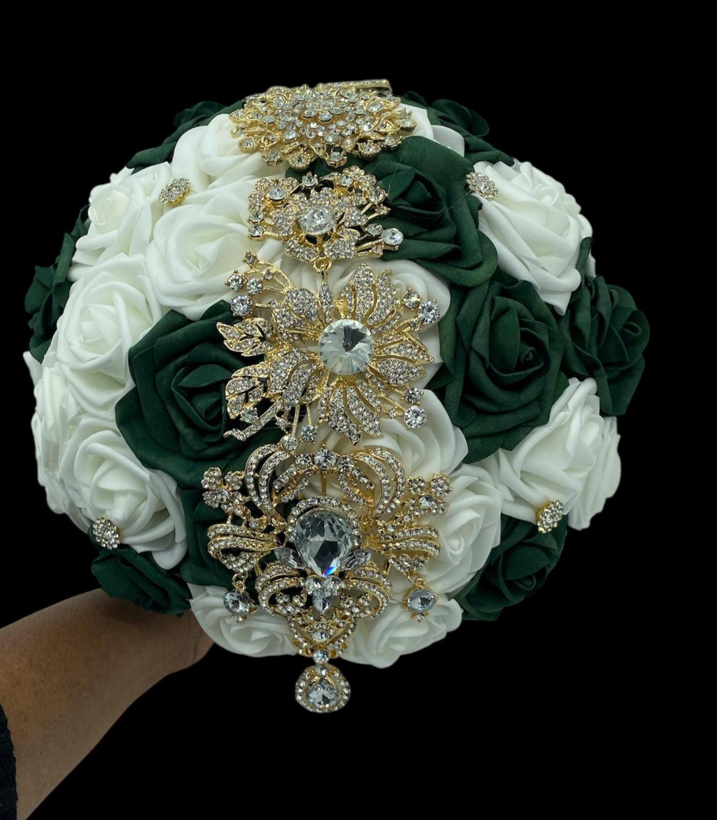 Emerald Green Satin Brooch - Etsy