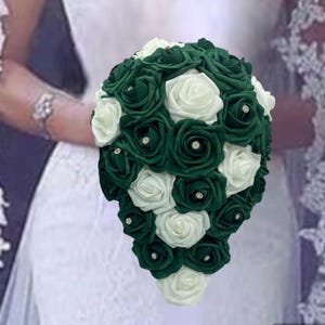 Prom Bouquet Emerald Green - Etsy
