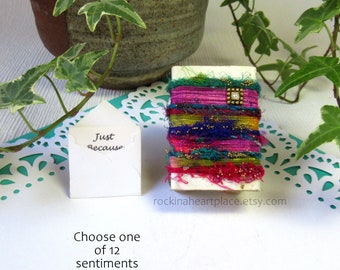 Matchbox Message - Keepsake Box  - Abstract Design with Tiny Gift Card (choice of sentiment), Mother's Day Gift