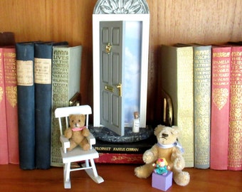 Fairy Door or Tooth Fairy, Elf or Santa Door, Opens Outward, Fairy Dust and Stationery, Architectural Detail on Top