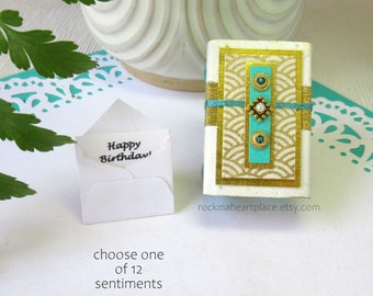 Matchbox Message - Decorated Matchbox, choose one of 12 sentiments, Home Decor, Gift with Card, great for Mother's Day