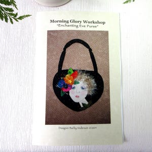 Pattern for Handmade Fabric Purse and Appliqued Female Face, by Barby Anderson, 2004
