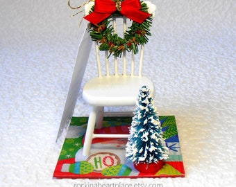 Christmas in Heaven Ornament, Miniature Christmas Scene with Poem, Holiday Decoration, Memorial Keepsake, Tree or Table Top, Empty Chair