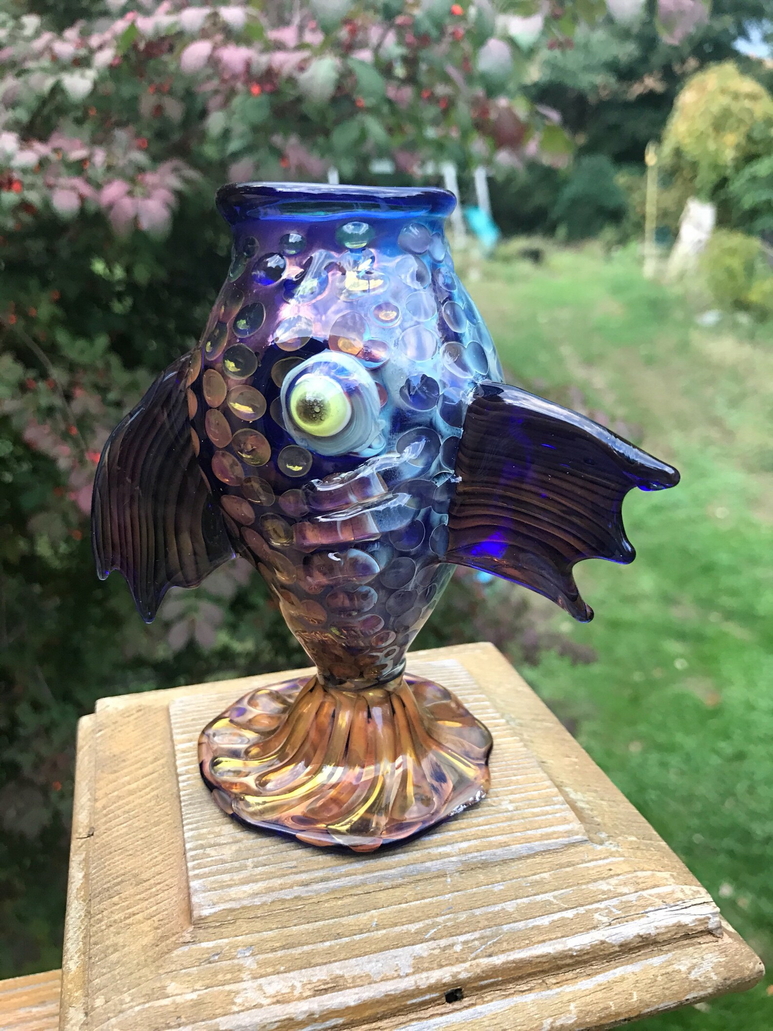 Borosilicate Fish Vessel Glass Fish Jar Trout Jar Blown Etsy