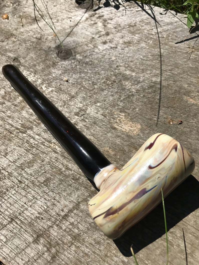 Wood Grain Hammer Pipe Corn Cobb Pipe Glass Hammer Pipe Etsy
