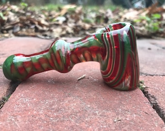 Red And Green Color Changing Hammer | Hammer Pipe | Tobacco Pipe | Glass Hammer Pipe | Fumed Pipe