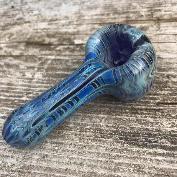 Cobalt Blue Color Changing  Glass Spoon Pipe | Boro Spoon Pipe | Tobacco Pipe | Borosilicate Pipe