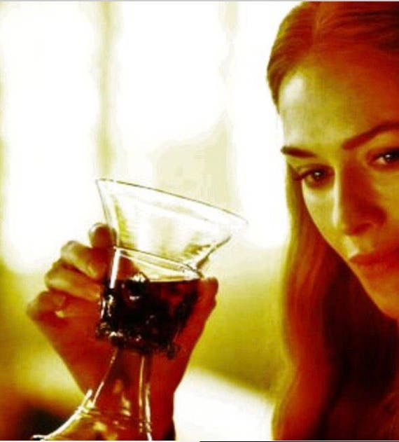 Set of 2 Thrones Glasses | Set of 2 Thrones Wine Glass | Cersei Glass - Etsy