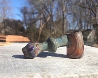 Double Amber Purple  Color Changing Hammer | Fumed Hammer Pipe | Glass Tobacco Pipe