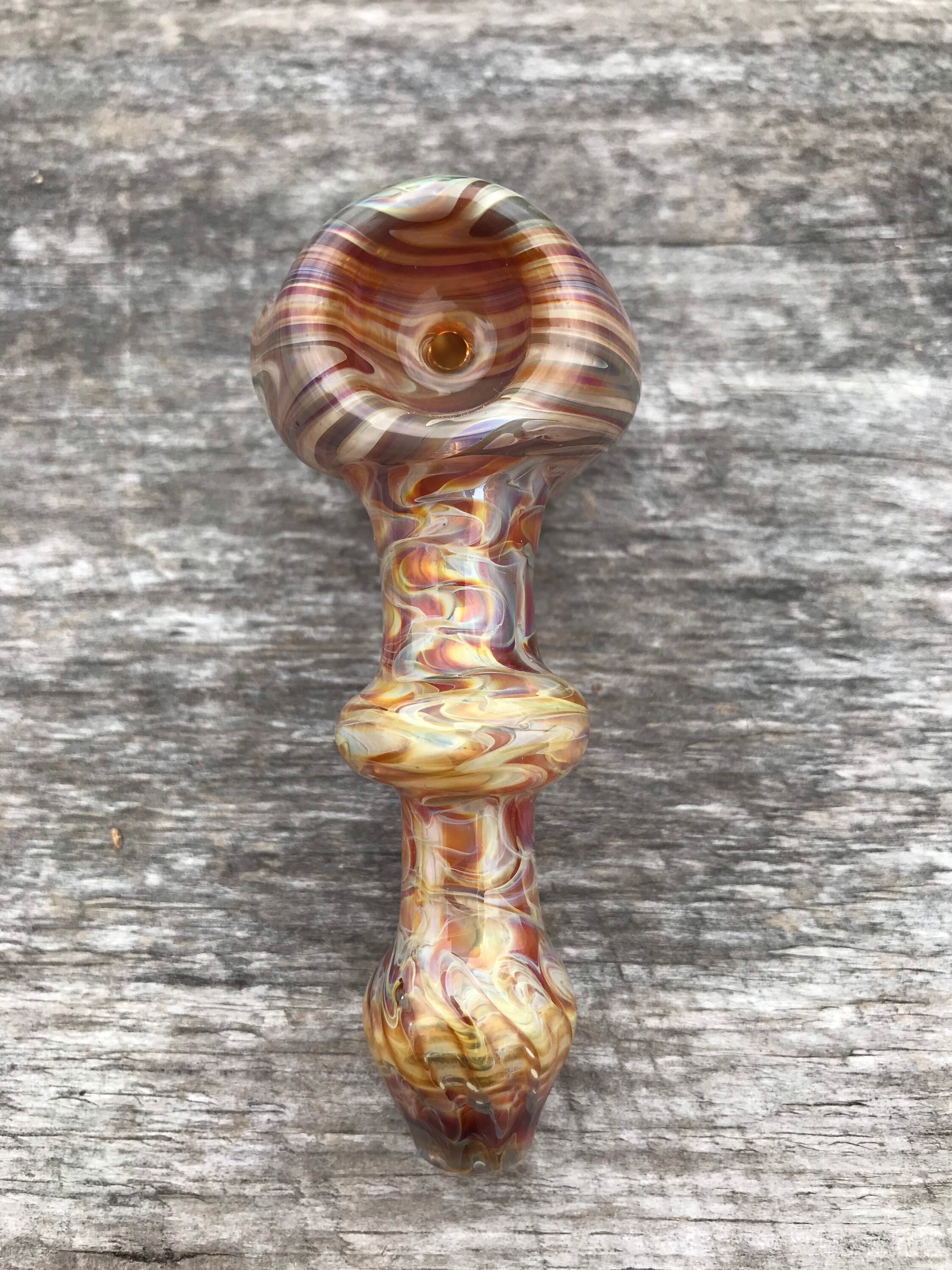 Amber Color Changing Hammer Hammer Pipe Glass Tobacco Pipe Glass