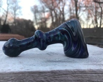 Cobalt Blue Fumed Color Changing Hammer | Hammer Pipe | Glass Tobacco Pipe