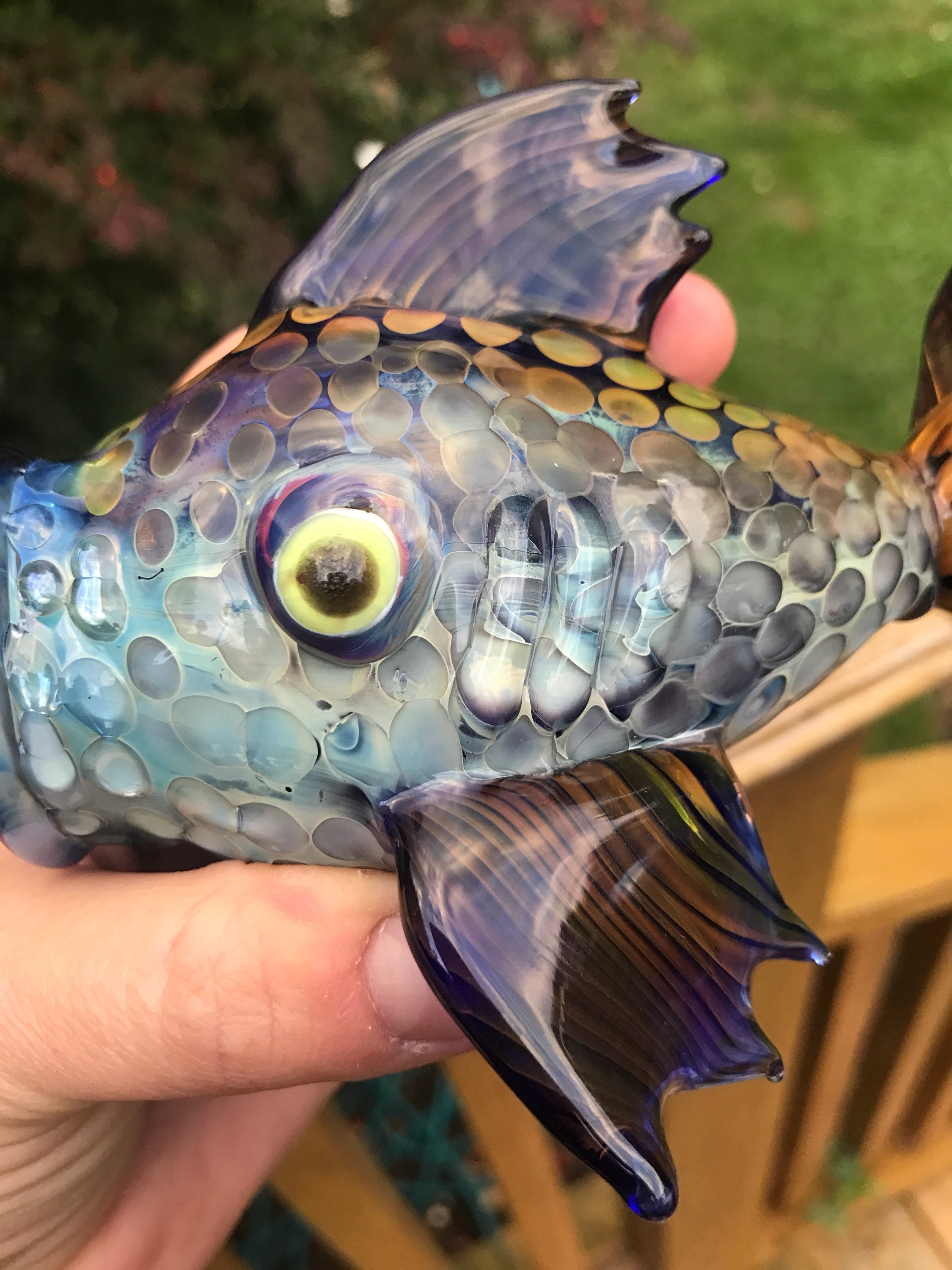 Borosilicate Fish Vessel Glass Fish Jar Trout Jar Blown Etsy