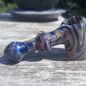 Blau und Butterscotch Farbwechsel Hammer | Glastabakpfeife | Silber Rauch Pfeife | Rauchglas-Pfeife