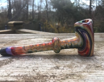 Rainbow Color Changing Hammer Pipe | Glass Hammer | Colorful Hammer Pipe | Rainbow Piece | Fumed Tobacco Pipe