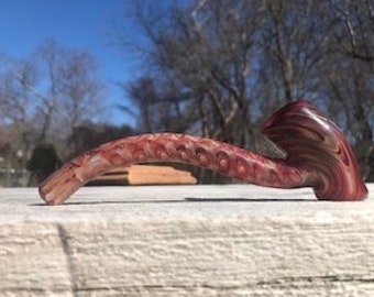 Color Changing Red Mini Gandalf Pipe | Lord of the Rings Pipe | Gandalf Pipe | Hobbit Pipe | Churchwarden | Fumed Tobacco Pipe