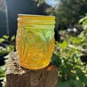 Borosilicate Drinking Glass | Blown Glass Tumbler | Color Changing Glass | Silver Fumed Drinking Vessel