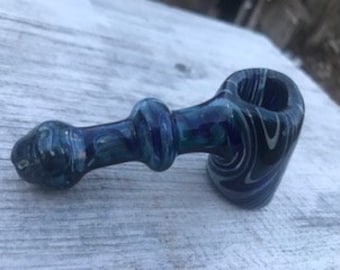 Cobalt Blue Fumed Color Changing Hammer | Hammer Pipe | Glass Tobacco Pipe