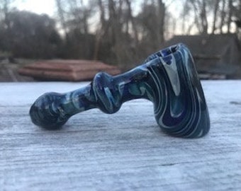 Cobalt Blue Fumed Color Changing Hammer | Hammer Pipe | Glass Tobacco Pipe