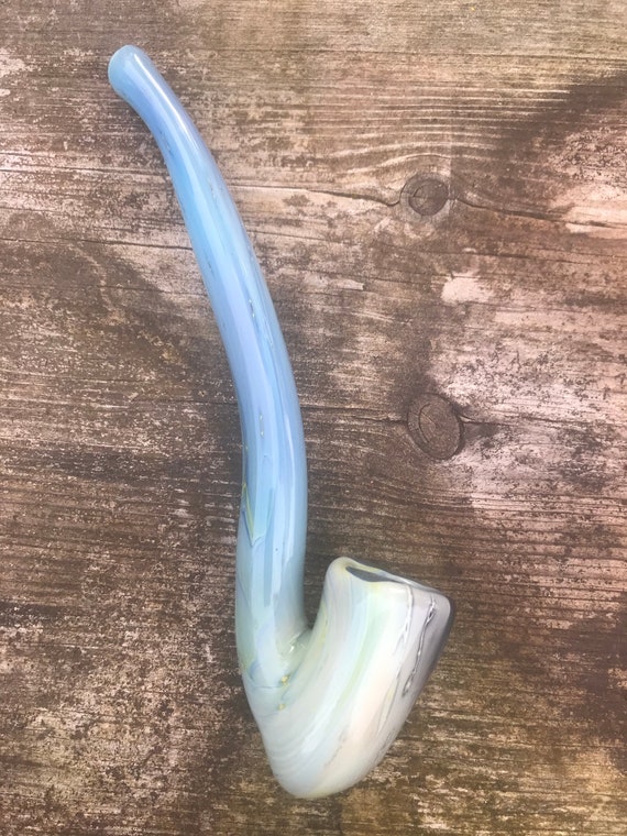 Long Glass Tobacco Pipe Cobalt Blue Gandalf Pipe Wizard Pipe Churchwarden Pipe Lord Of The Rings Gift Hobbit Pipe Art Collectibles Collectibles - roblox smoking pipe