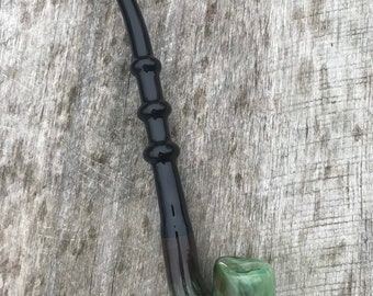 XL Green and Black Gandalf Pipe | Lord of the Rings Pipe | Wizard Pipe | Shire Pipe