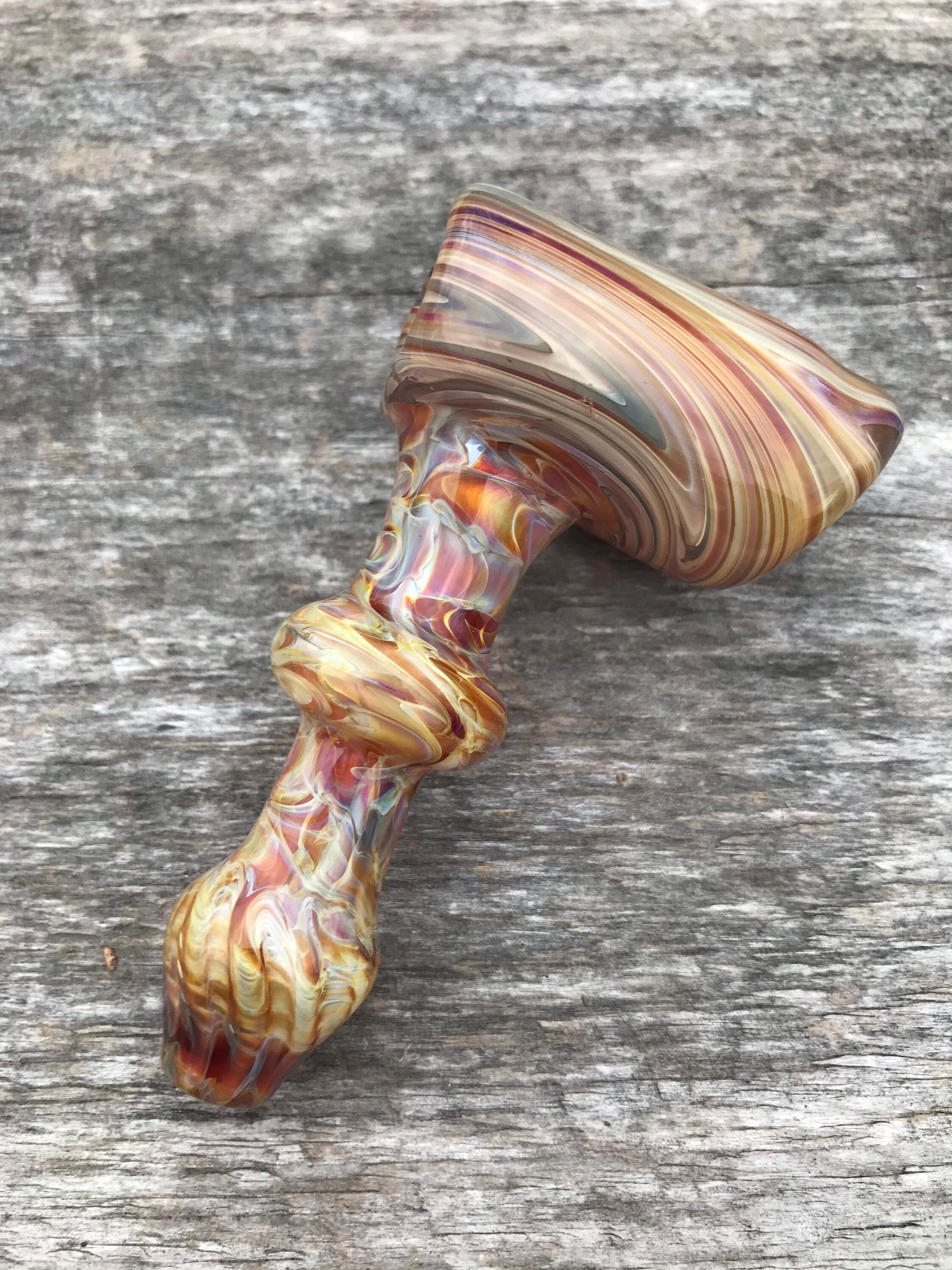 Amber Color Changing Hammer Hammer Pipe Glass Tobacco Pipe Glass
