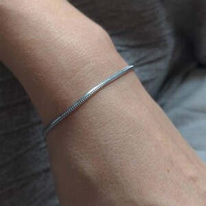 2024 Version - Men&#39;s Bracelet • Silver • Minimalist Bracelets for Men • High Quality Stainless Steel Snake Bracelet