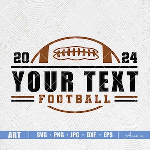 Football Svg Png, Mascot Template Svg, Personalized Name, Football Team Template Svg, Your Team Svg, Football Mascot, Football Png, Cricut