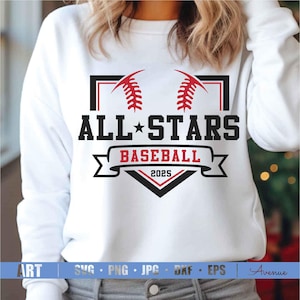 All Stars Baseball SVG: Team Shirt Design (Digital Download)