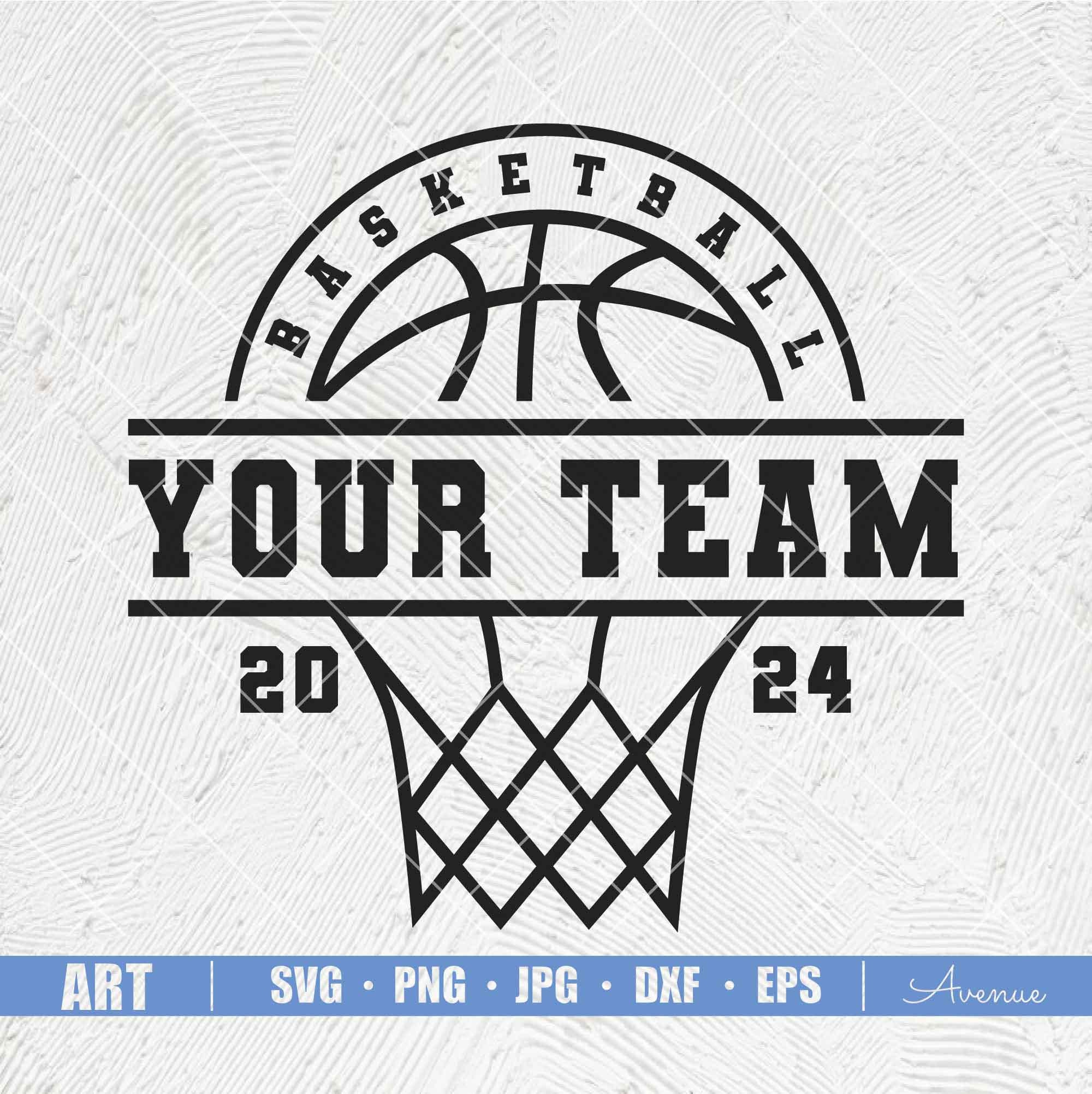 Basketball Svg Png, Basketball Team Template Svg, Mascot Template Svg, Personalized Name, Your Team Svg, Basketball Mascot, Basketball Png