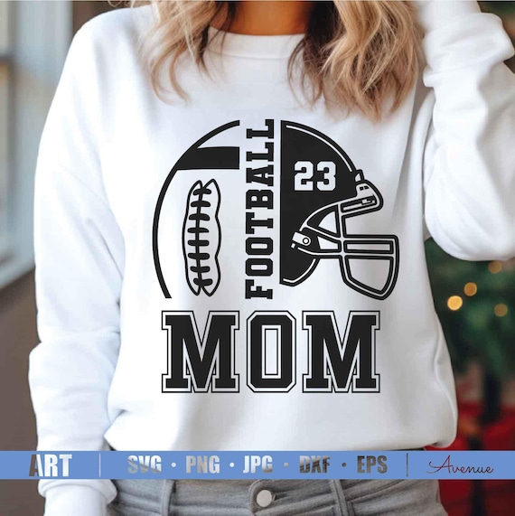 Football Mom Svg, Customized Number, Football Mom Life Svg, Football Mom Shirt, Mom Football Svg, Football Fan Svg, Sublimation Design, Png