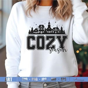 Cozy Season SVG PNG, Winter Svg, Winter Christmas Svg, Christmas Svg, Cozy winter Svg Png, Retro Christmas png, Cozy Sublimation Design