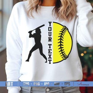 Softball SVG PNG, Softball Player svg, Softball Team Template, Mascot Template svg, Softball Shirt, Softball Mom, Team Template, Team Logo