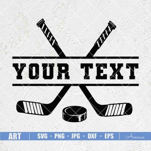 Hockey Split Monogram, Hockey Svg, Personalized Name, Hockey Stick Svg, Ice Hockey Svg, Hockey Sports Svg, Sublimation Designs, Png Dxf Eps