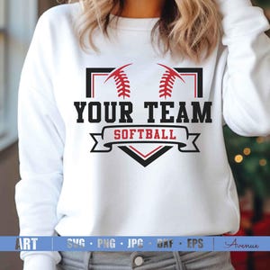 Softball SVG PNG, Softball Team Vorlage, Softball Maskottchen svg, Maskottchen Vorlage svg, Softball Shirt, Softball Mom, Teamvorlage, Teamlogo