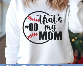 Custom Softball Mom Shirt SVG: Personalized Number Cut File (Digital Download)