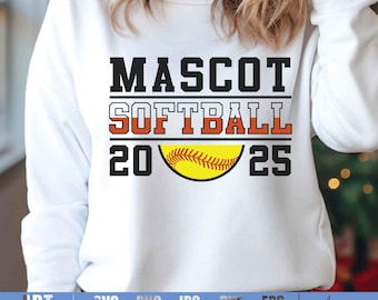 Softball Mascot SVG: Team Template (Digital Download)
