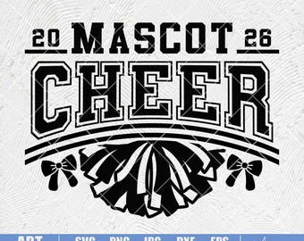 Cheerleading SVG Bundle: Cheer Mom, Pom Poms, Megaphone (Digital Download)